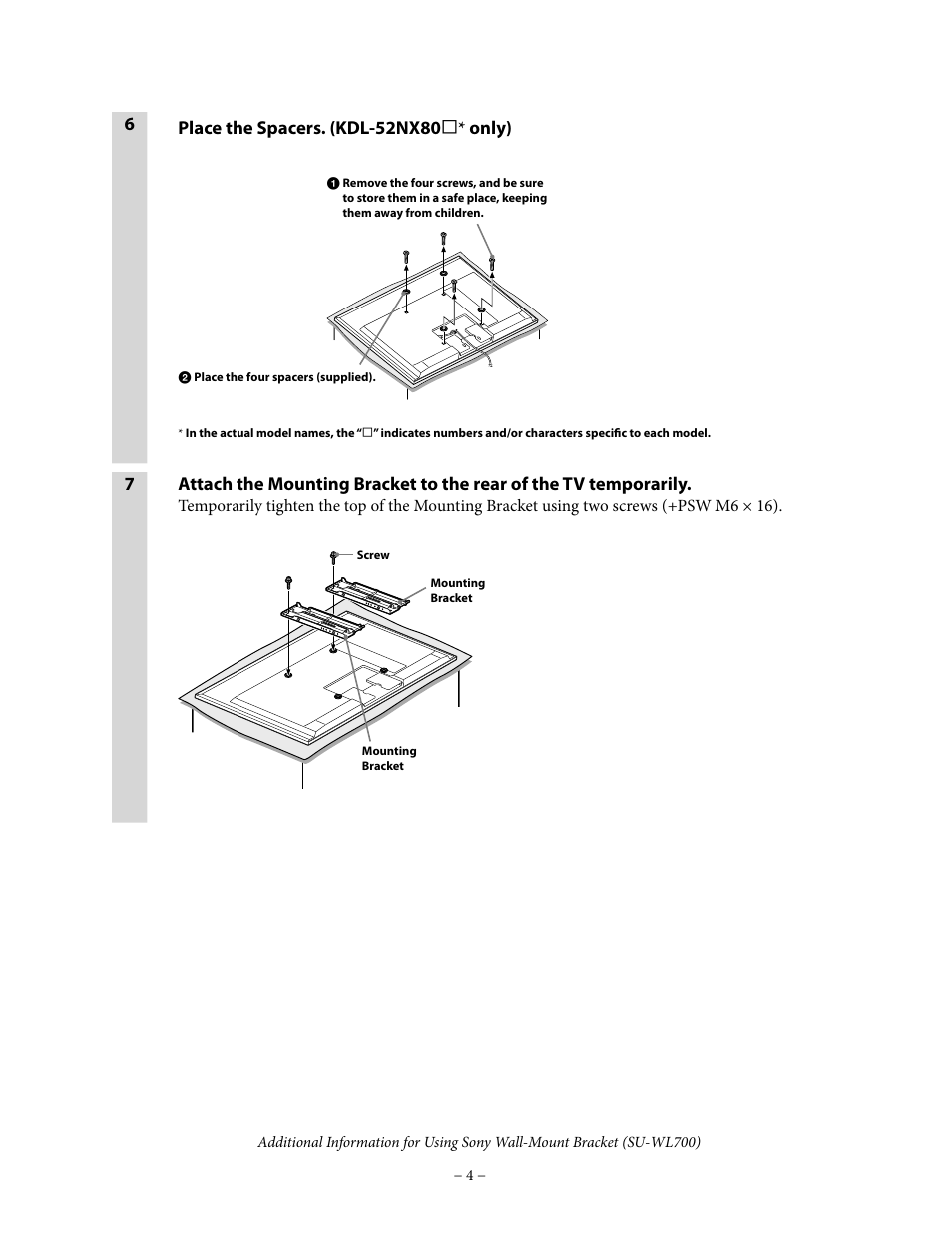 Sony SU-WL700 User Manual | Page 4 / 6