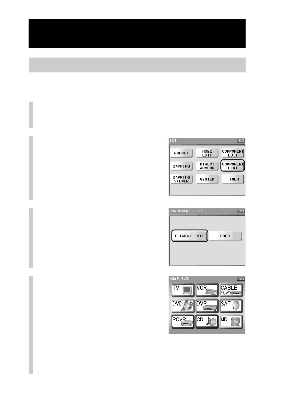 Step 1: creating a list element | Sony RM-NX7000 User Manual | Page 150 / 252