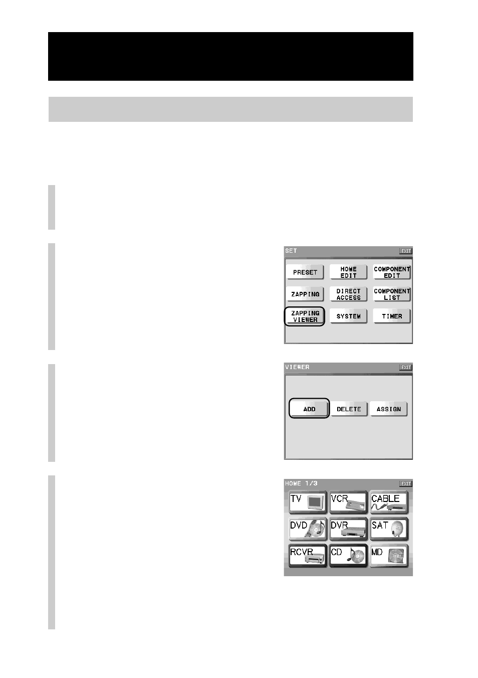 Step 4: creating a zapping viewer | Sony RM-NX7000 User Manual | Page 182 / 252