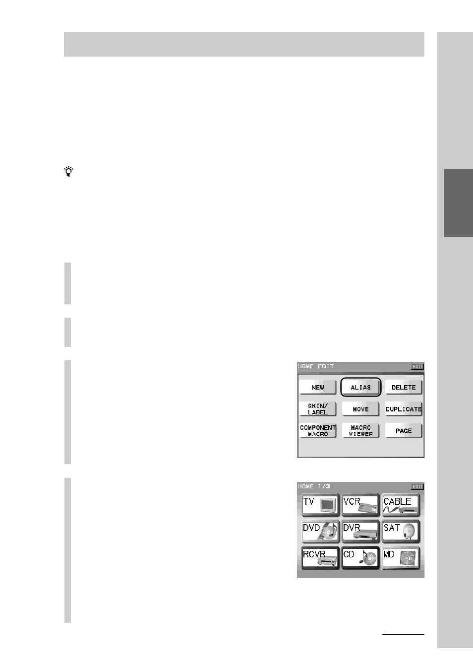 Creating an alias component key (alias) | Sony RM-NX7000 User Manual | Page 83 / 252