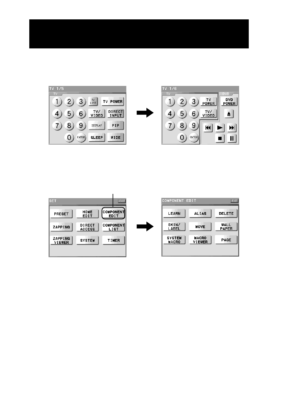 Customizing the component display (component edit) | Sony RM-NX7000 User Manual | Page 88 / 252