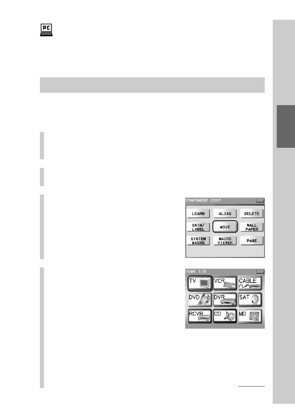 Changing the assignment of a function key (move) | Sony RM-NX7000 User Manual | Page 89 / 252