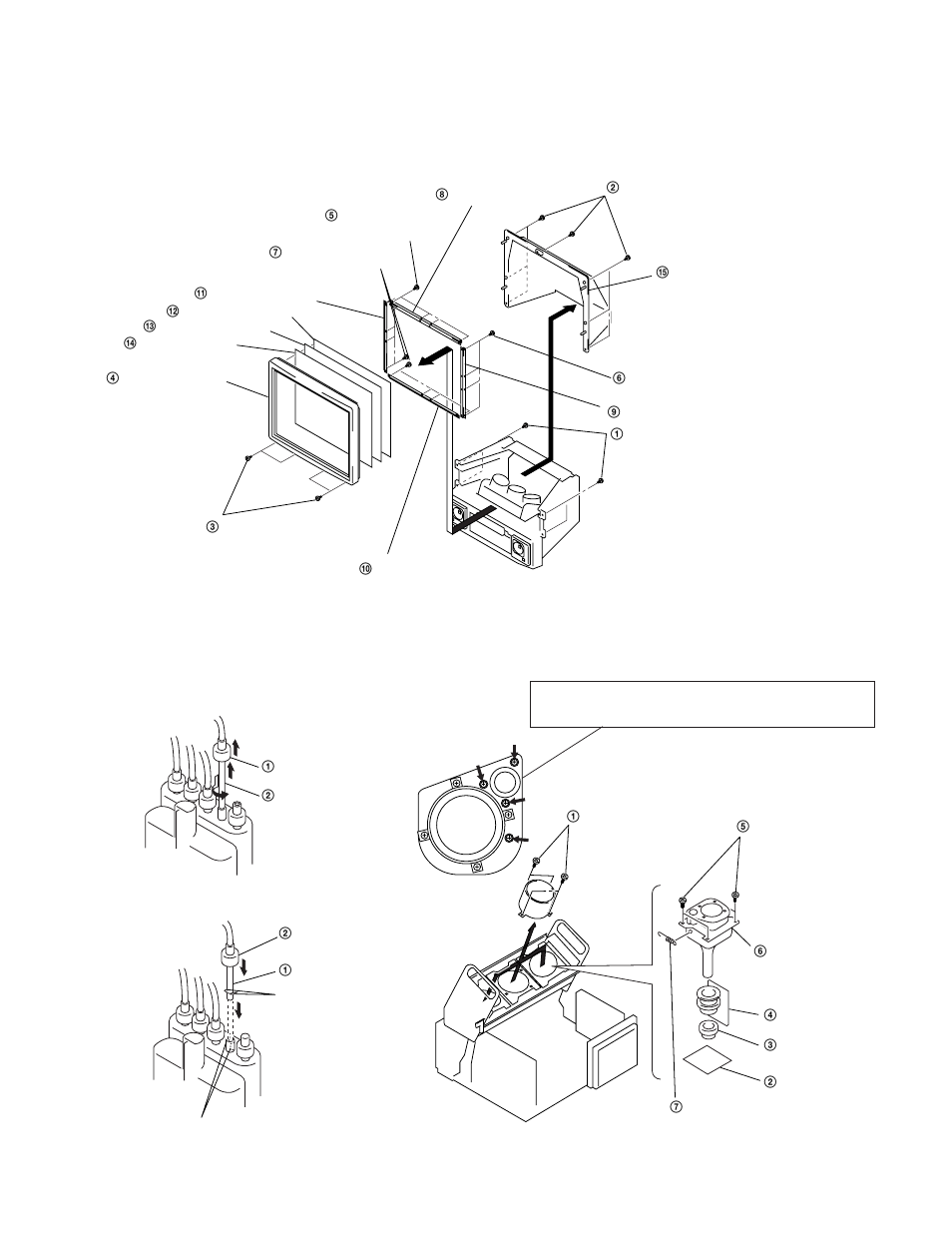 Beznet section removal, High-voltage cable installation and removal, Slant mechaseal assembly removal | Sony KP-41S5U User Manual | Page 17 / 78