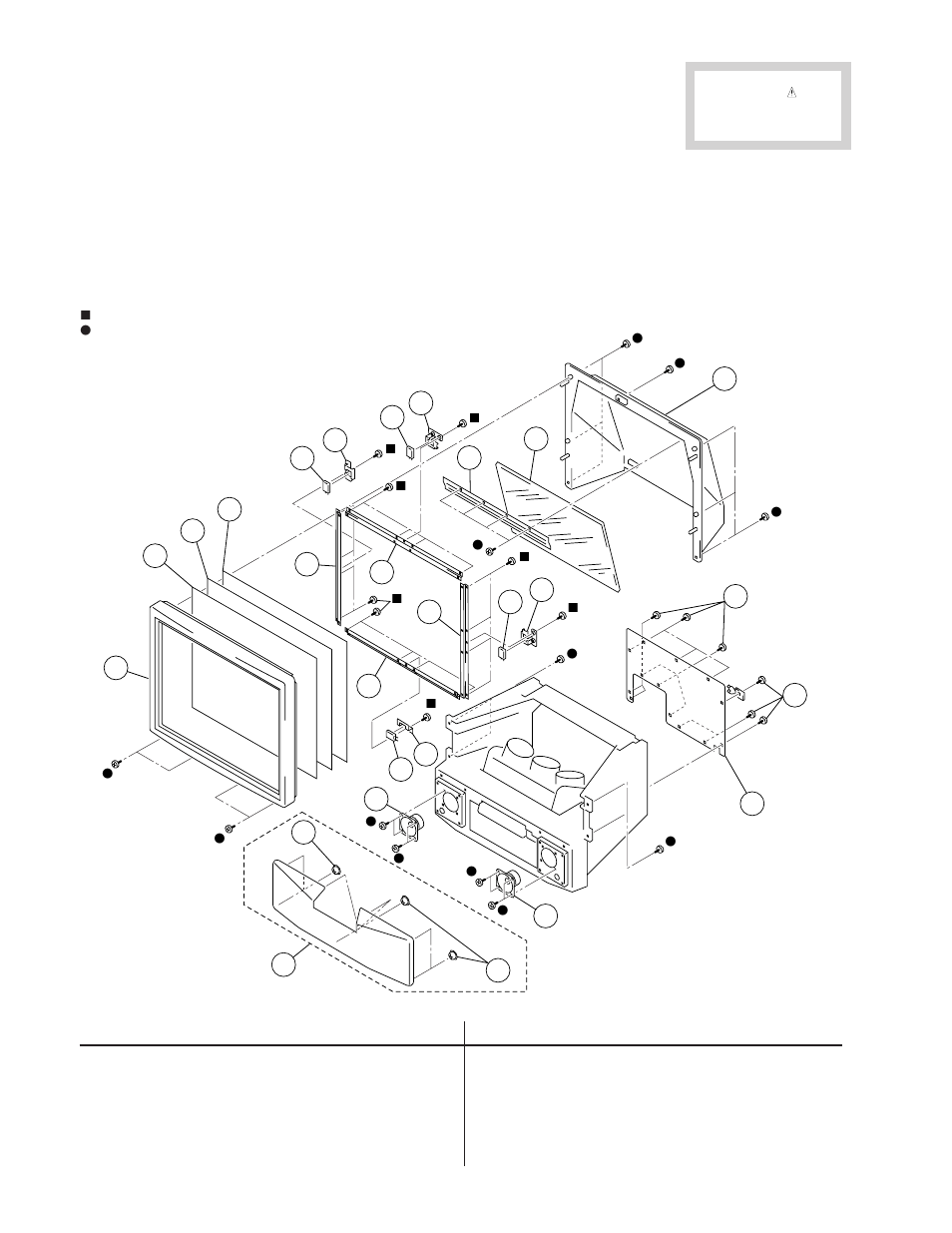 Exploded views, Screen and cover | Sony KP-41S5U User Manual | Page 52 / 78