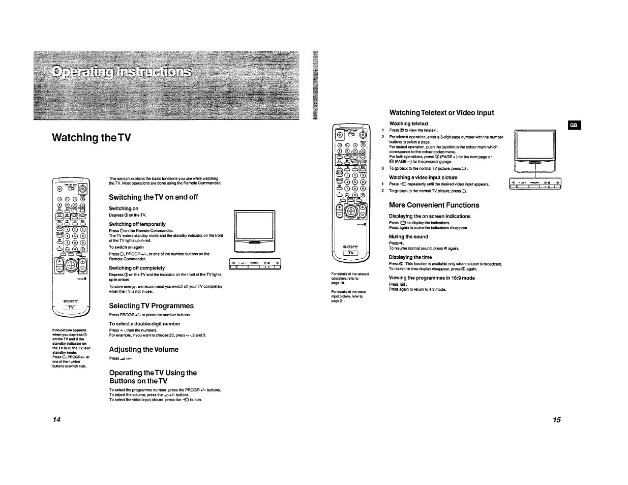 Sony KP-41S5U User Manual | Page 9 / 78