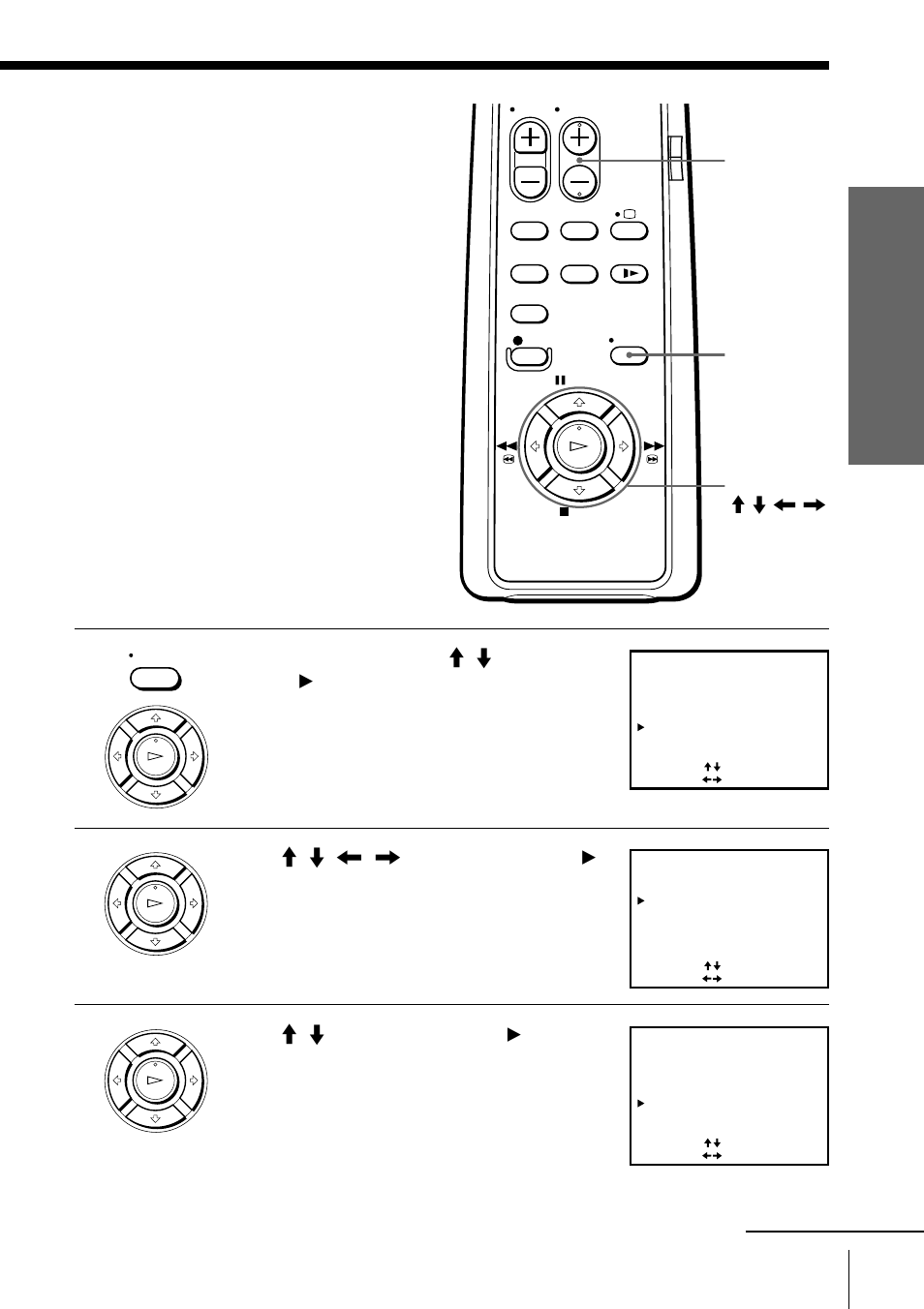 Presetting channels manually, Press >/. to move the cursor (”) to channel set, Getting started | Prog +/– menu ok > / . / ? / / continued | Sony SLV-ED10MJ User Manual | Page 13 / 47