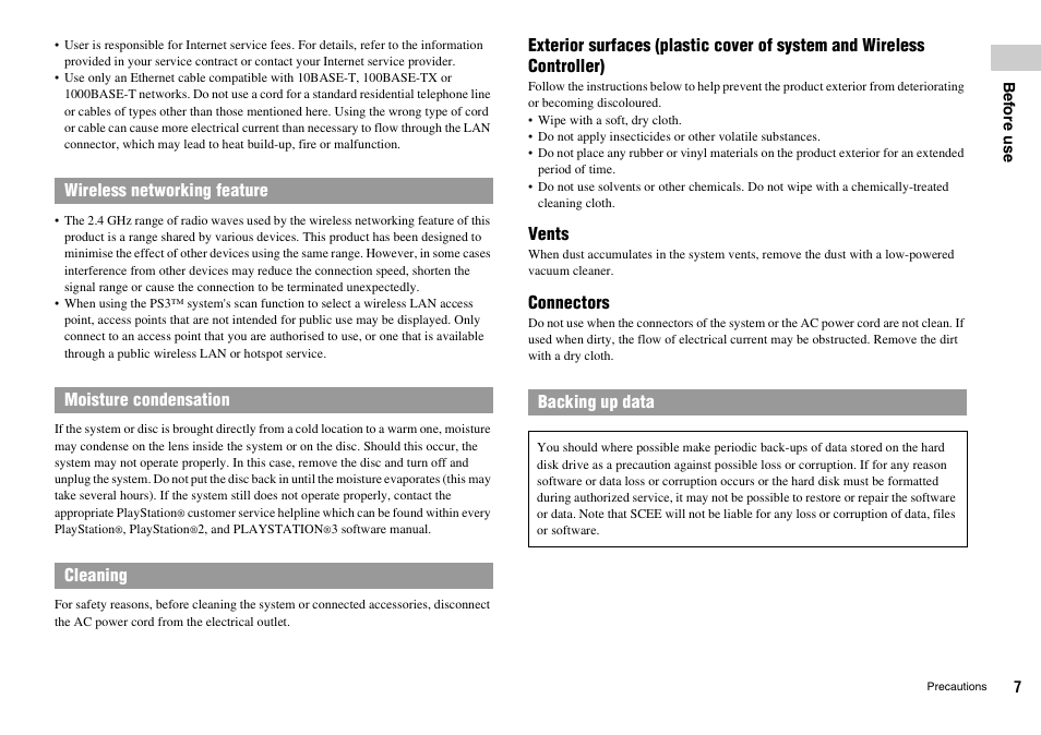Sony Playstation 3 CECHL04 User Manual | Page 7 / 28