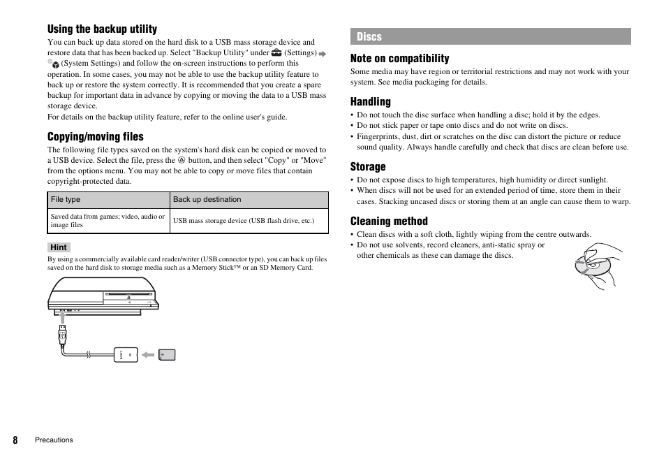Sony Playstation 3 CECHL04 User Manual | Page 8 / 28