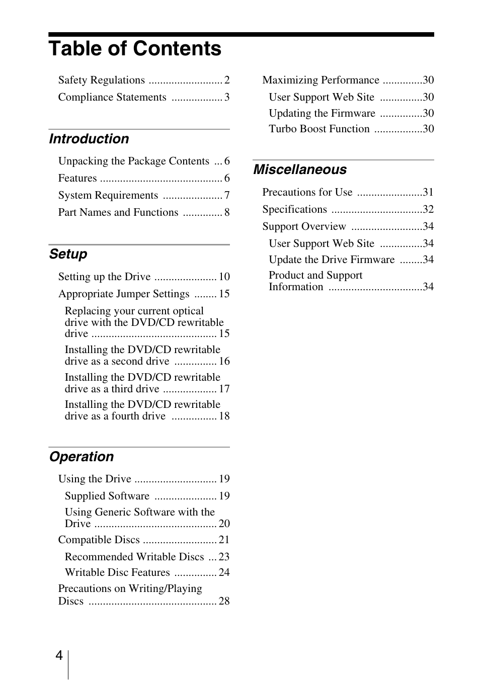 Sony DRU-820A User Manual | Page 4 / 36