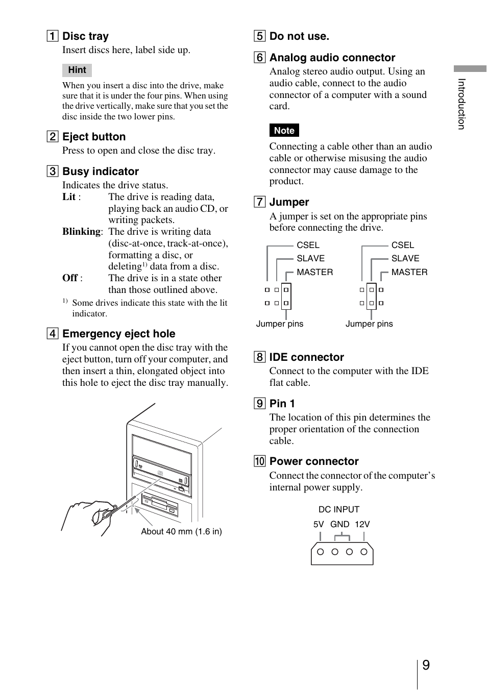 Sony DRU-820A User Manual | Page 9 / 36