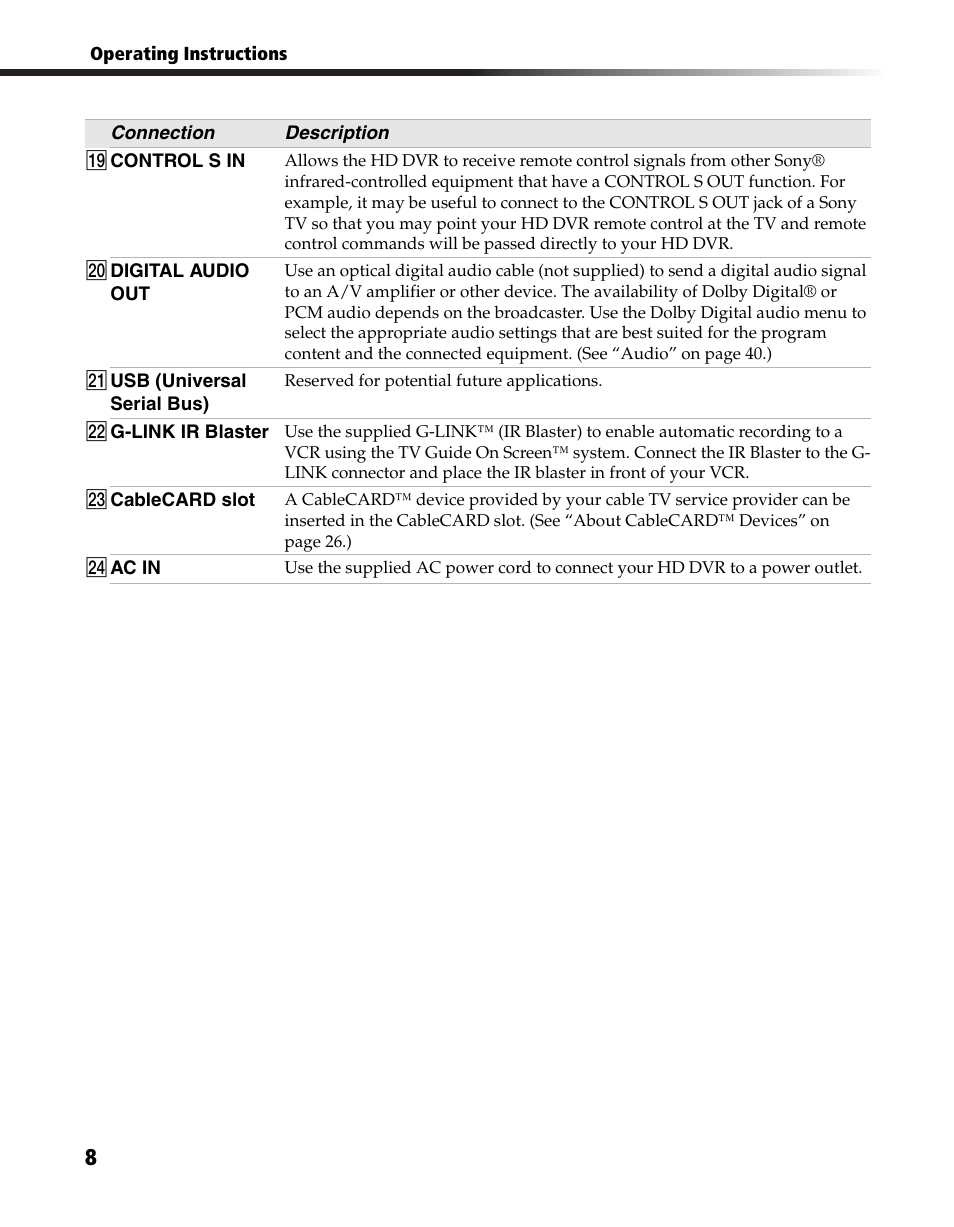 Sony DHG-HDD250 User Manual | Page 14 / 104