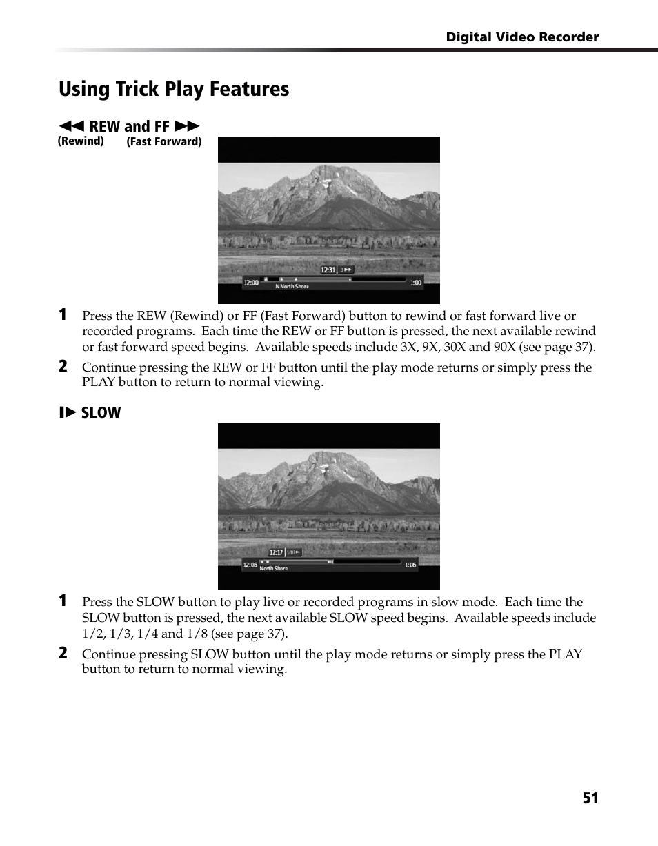 Using trick play features | Sony DHG-HDD250 User Manual | Page 57 / 104