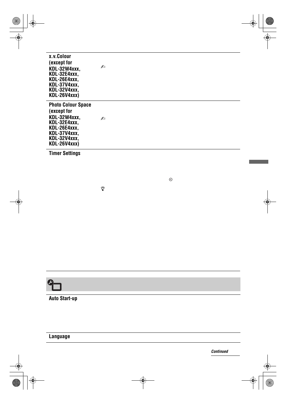 Sony Bravia KDL-26V4700 User Manual | Page 25 / 36