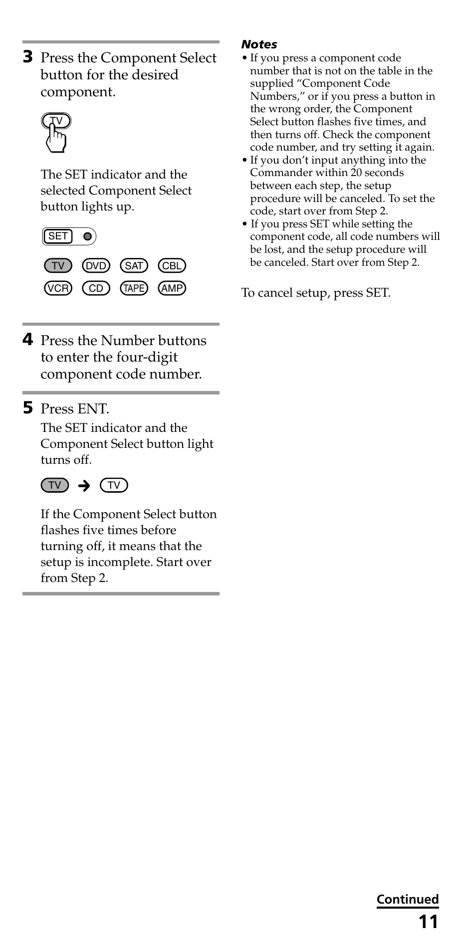 Press ent | Sony RM-VL600 User Manual | Page 11 / 52