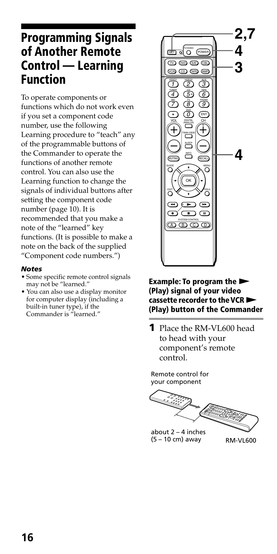 Sony RM-VL600 User Manual | Page 16 / 52