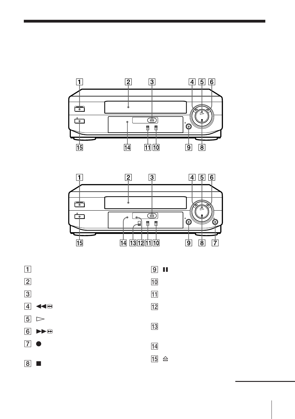 Index to parts and controls | Sony SLV-XA37SG User Manual | Page 21 / 24