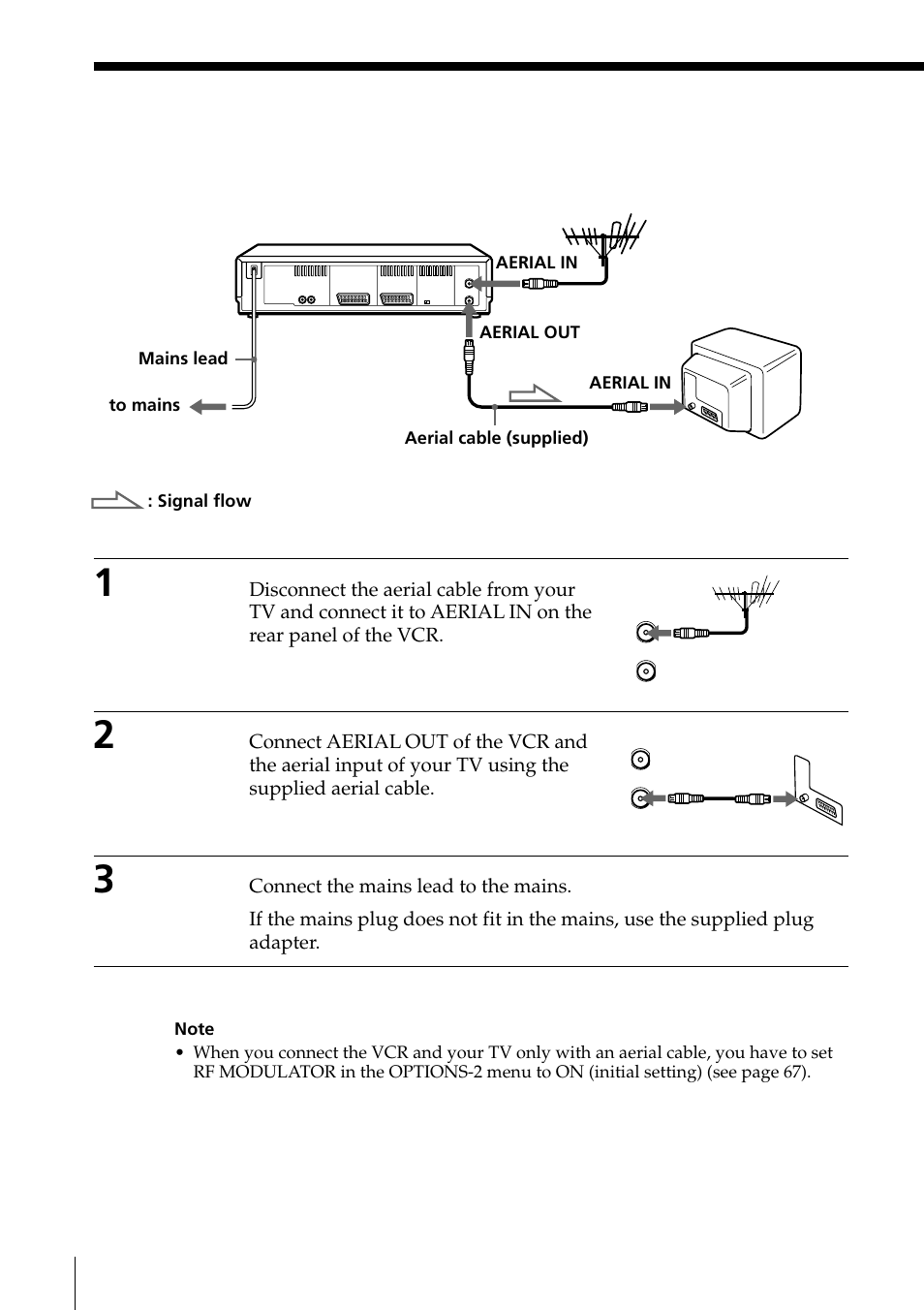 Step 3 : connecting the vcr (continued) | Sony PAL NTSC 4.43 SLV-SE80UX User Manual | Page 12 / 80