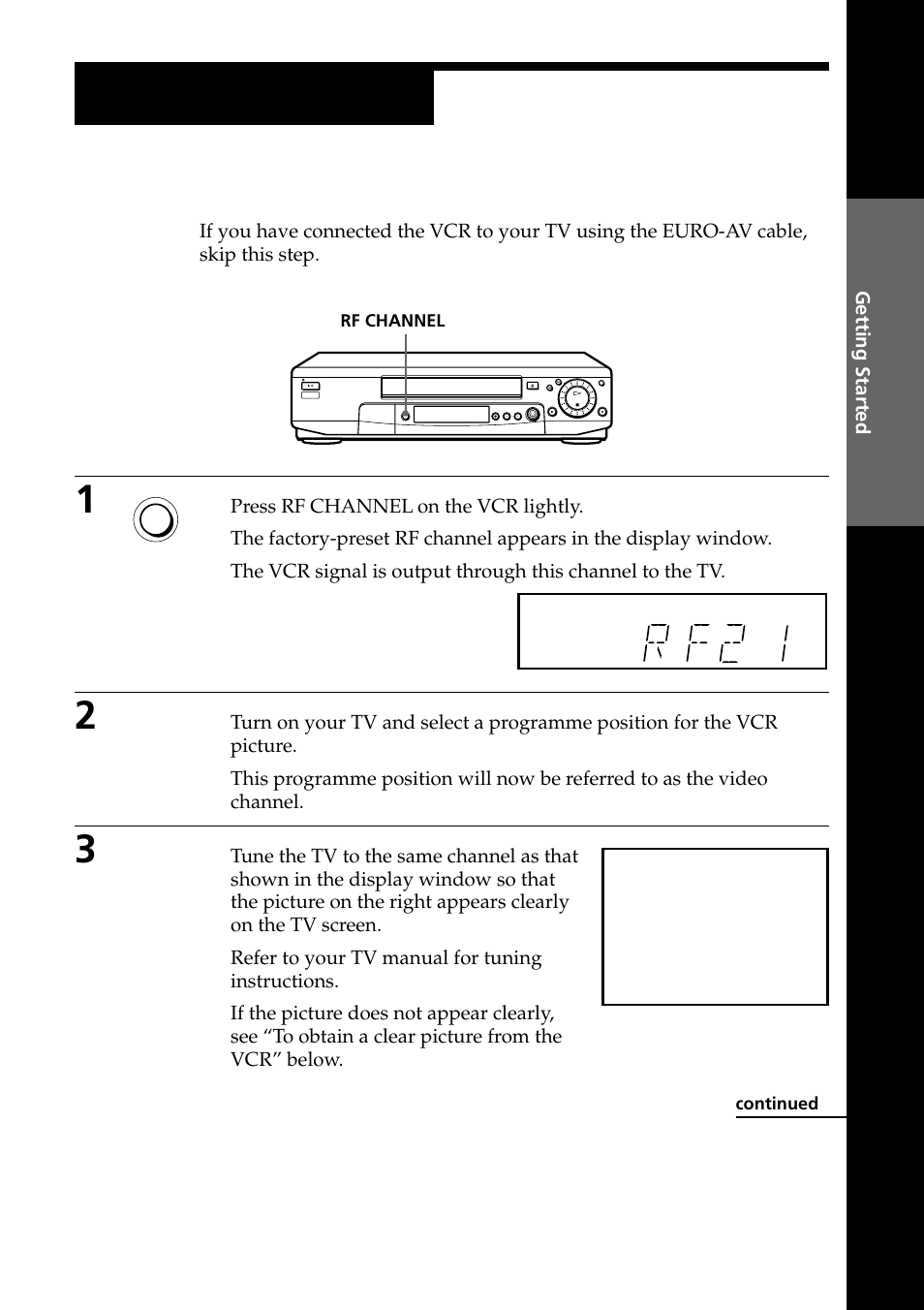 Tuning your tv to the vcr, Step 5 | Sony PAL NTSC 4.43 SLV-SE80UX User Manual | Page 15 / 80