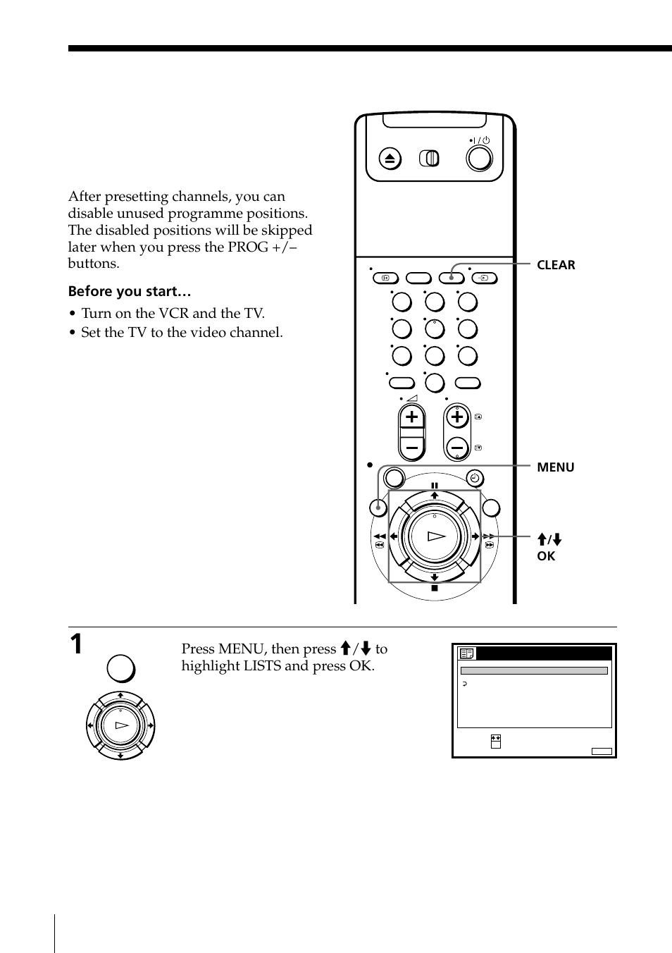 Disabling unwanted programme positions | Sony PAL NTSC 4.43 SLV-SE80UX User Manual | Page 26 / 80