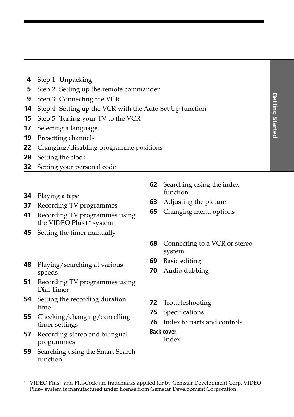 Sony PAL NTSC 4.43 SLV-SE80UX User Manual | Page 3 / 80