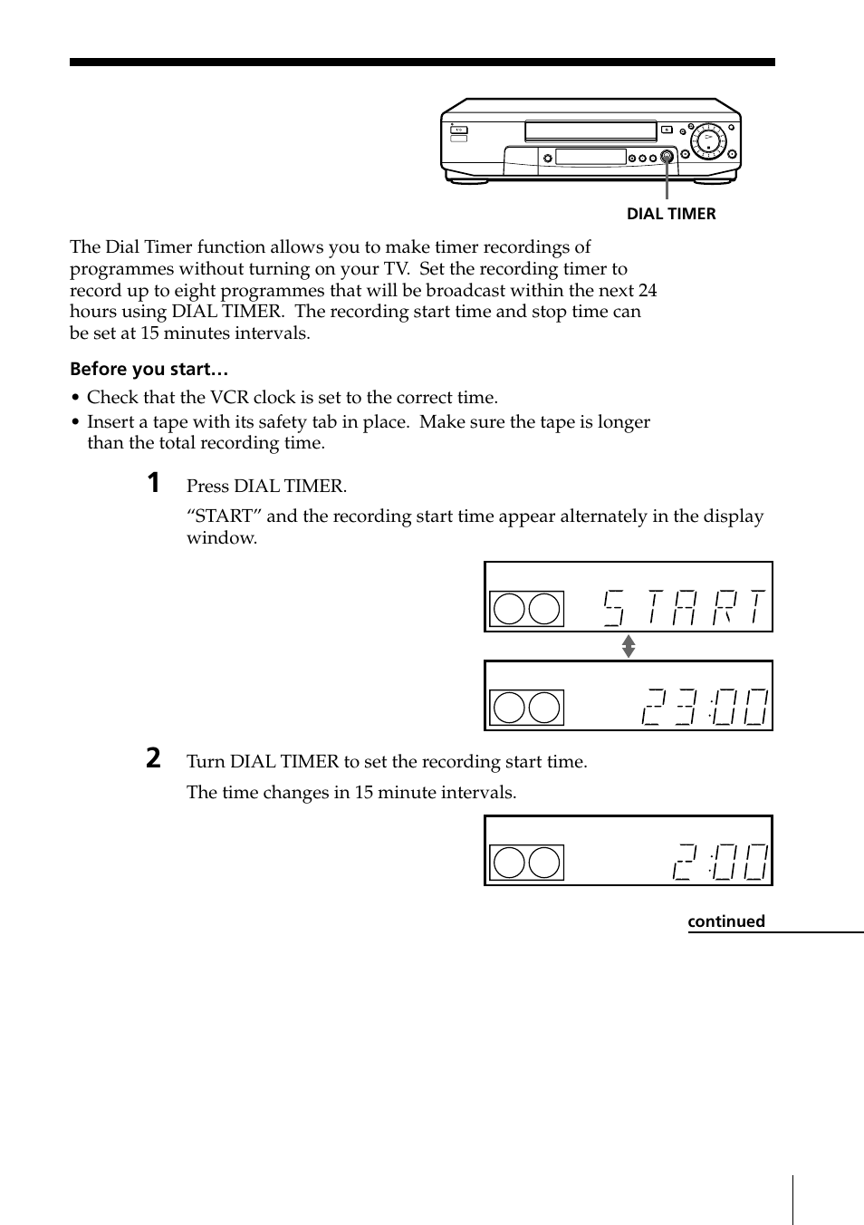 Recording tv programmes using dial timer | Sony PAL NTSC 4.43 SLV-SE80UX User Manual | Page 51 / 80