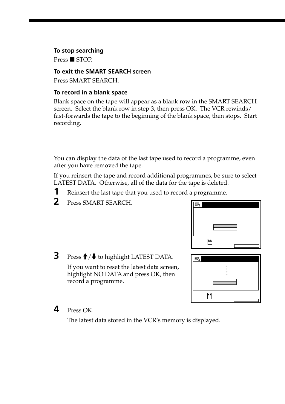 Press smart search, Additional operations | Sony PAL NTSC 4.43 SLV-SE80UX User Manual | Page 60 / 80