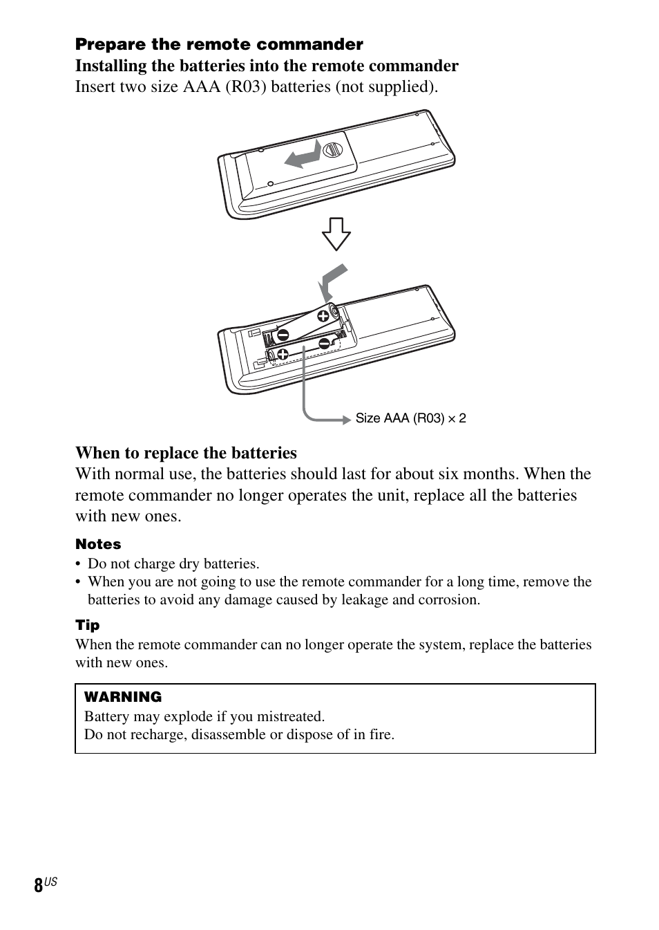 Sony IPOD SRS-GU10IP User Manual | Page 8 / 44