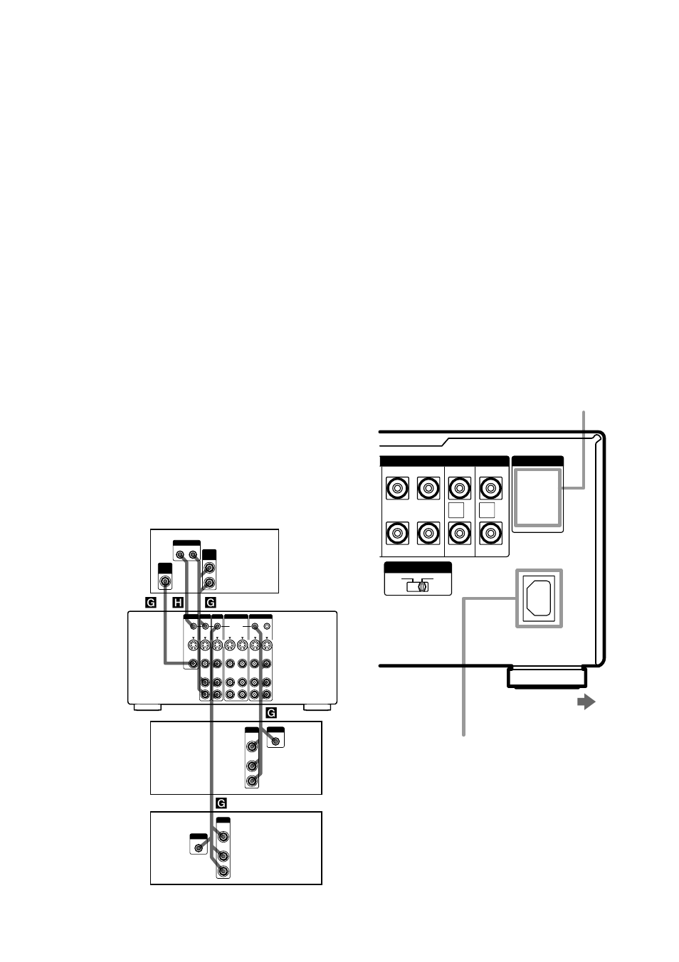S-link control s hookup, 2nd room hookup, Connecting the ac power cord | Other hookups (continued), Tv receiver vcr 1 dvd player, Ac outlet, Ac in terminal (str-da5es only) | Sony STR-DA5ES User Manual | Page 14 / 96