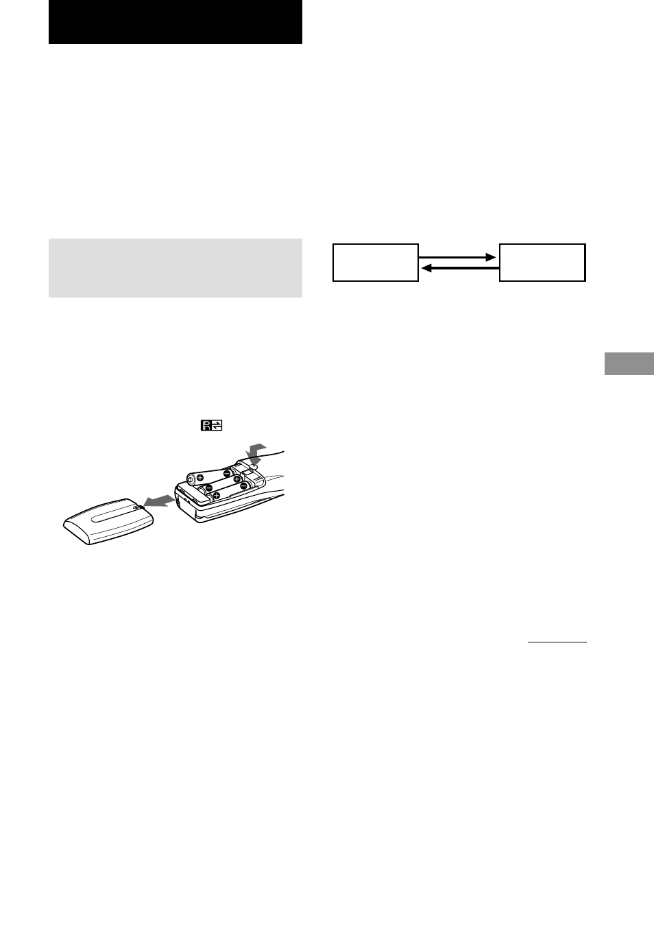 Operations using the remote, Before you use your remote, Inserting batteries into the remote | Understanding the 2 way remote system | Sony STR-DA5ES User Manual | Page 53 / 96