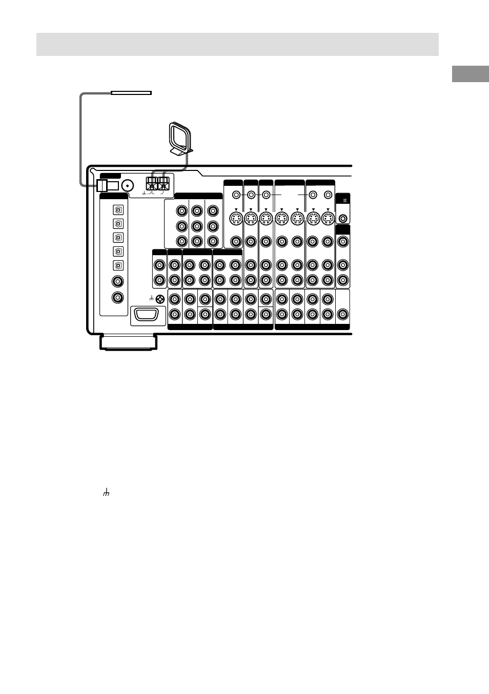 Antenna hookups, Hooking up the component | Sony STR-DA5ES User Manual | Page 7 / 96