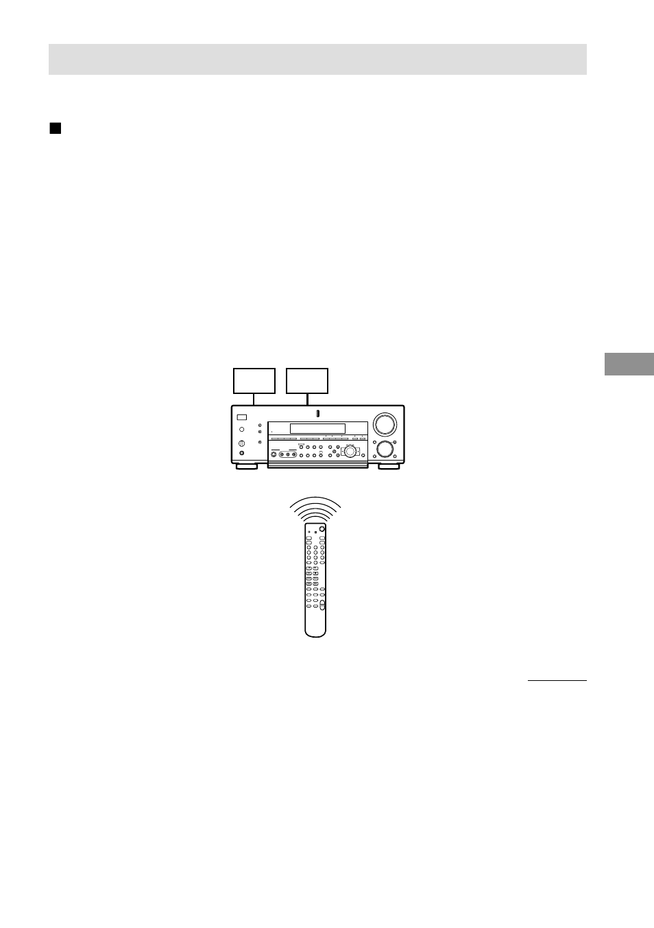 Using the remote rm-us105, X when using as a simplified remote, This remote can be used in the following 3 ways | Operations using the remote, Str-da5es rm-us105, Continued | Sony STR-DA5ES User Manual | Page 75 / 96