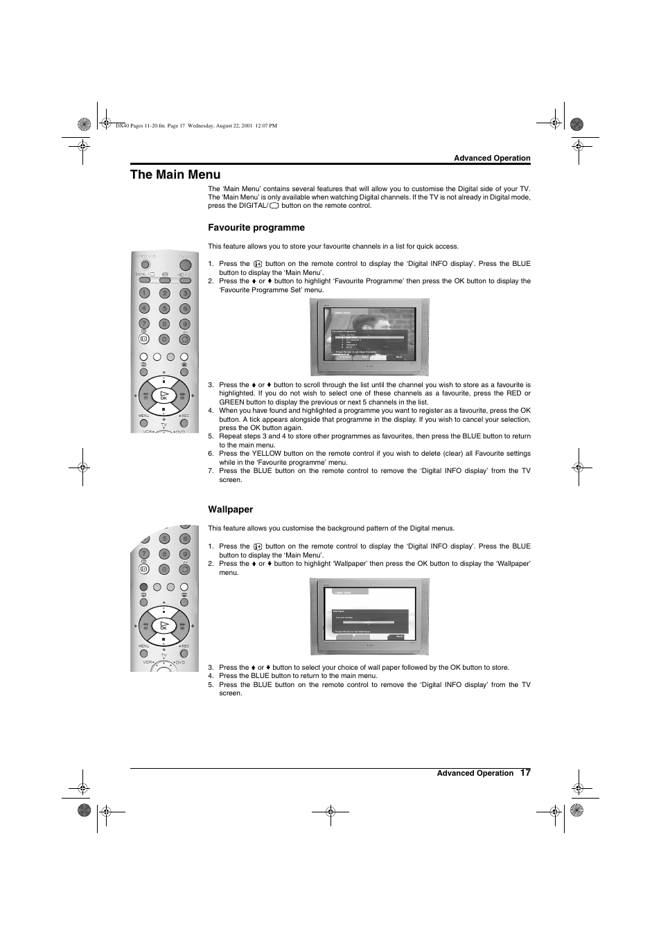 The main menu | Sony Trinitron KD-32DX40U User Manual | Page 19 / 40