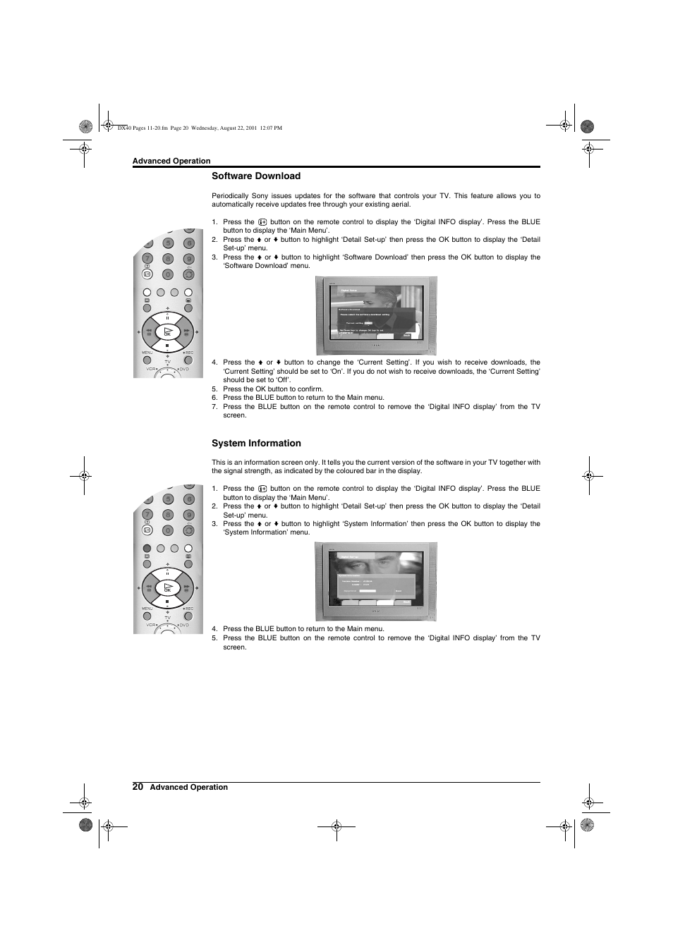 Sony Trinitron KD-32DX40U User Manual | Page 22 / 40