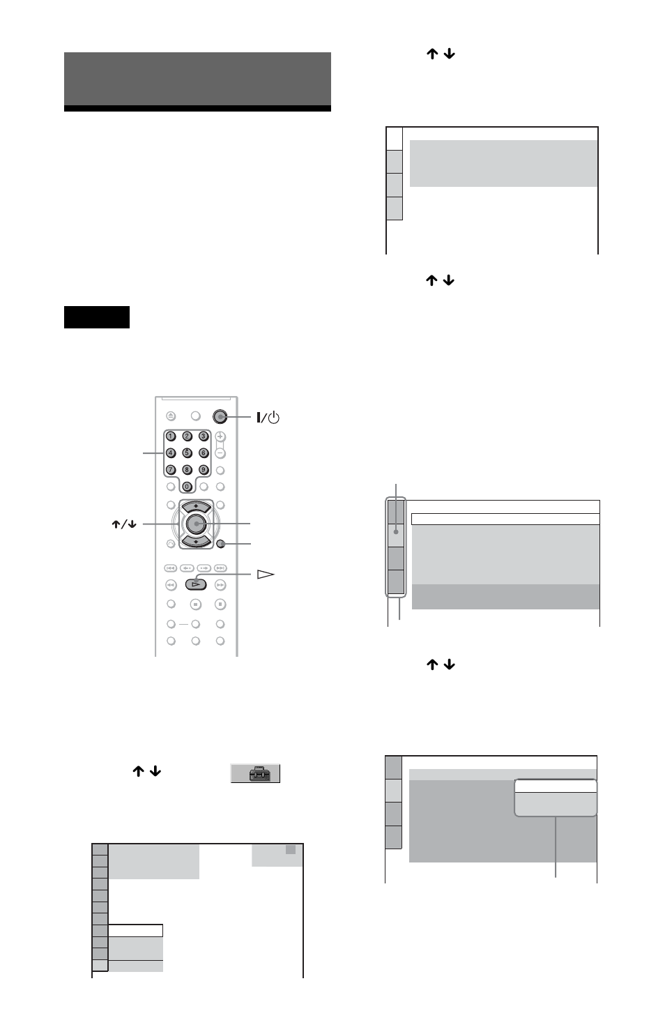 L0 - settings and adjustments, L1 - using the setup display, Settings and adjustments | Using the setup display, Press display when the player is in stop mode, Press x / x to select (setup), then press enter, Press x / x to select “custom,” then press enter, Press x / x to select an item, then press enter | Sony DVP-NS47P User Manual | Page 58 / 84