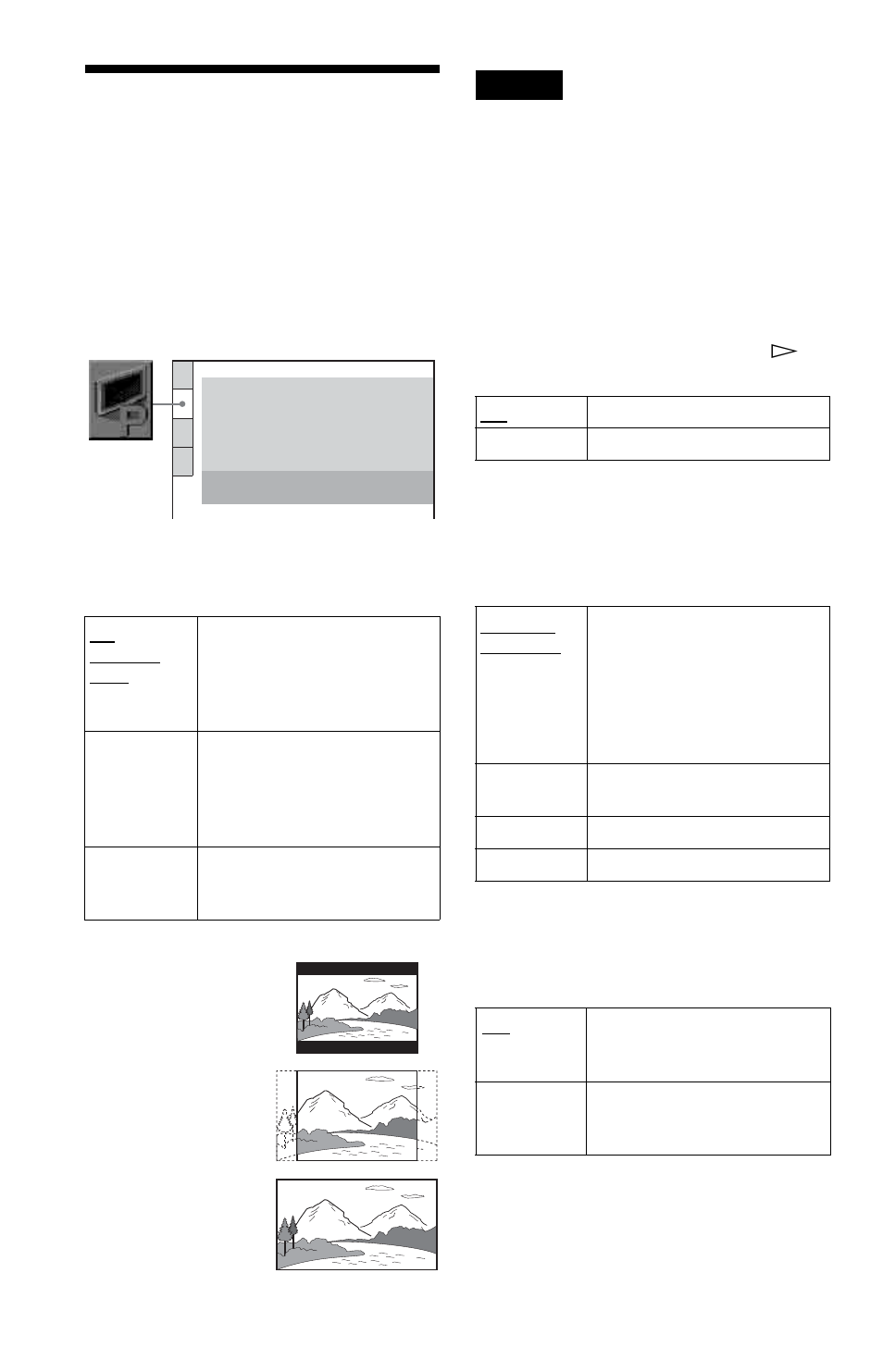 L1 - settings for the display (screen setup), Settings for the display (scree, Settings for the display | Screen setup), Tv type, Screen saver, Background | Sony DVP-NS47P User Manual | Page 60 / 84