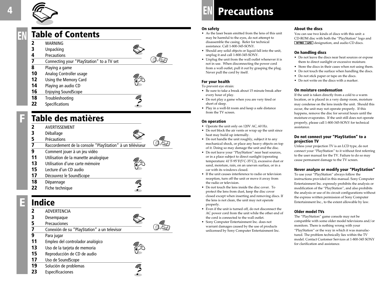 Sony PlayStation User Manual | Page 4 / 24