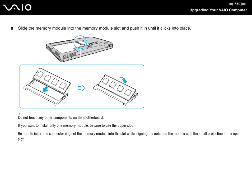 Sony VAIO VGN-CR User Manual | Page 119 / 197