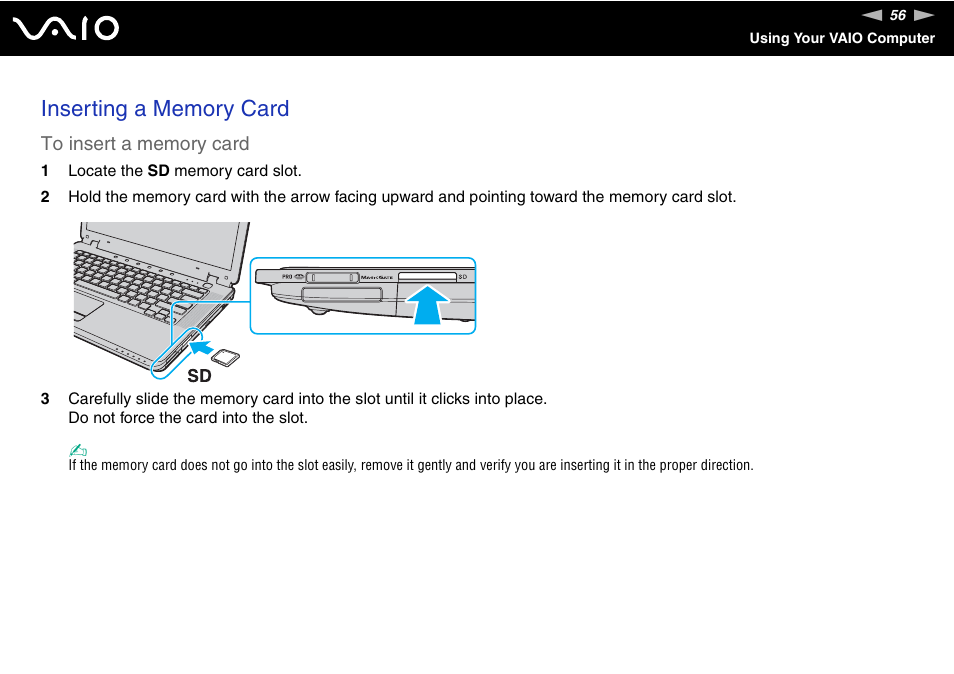 Sony VAIO VGN-CR User Manual | Page 56 / 197