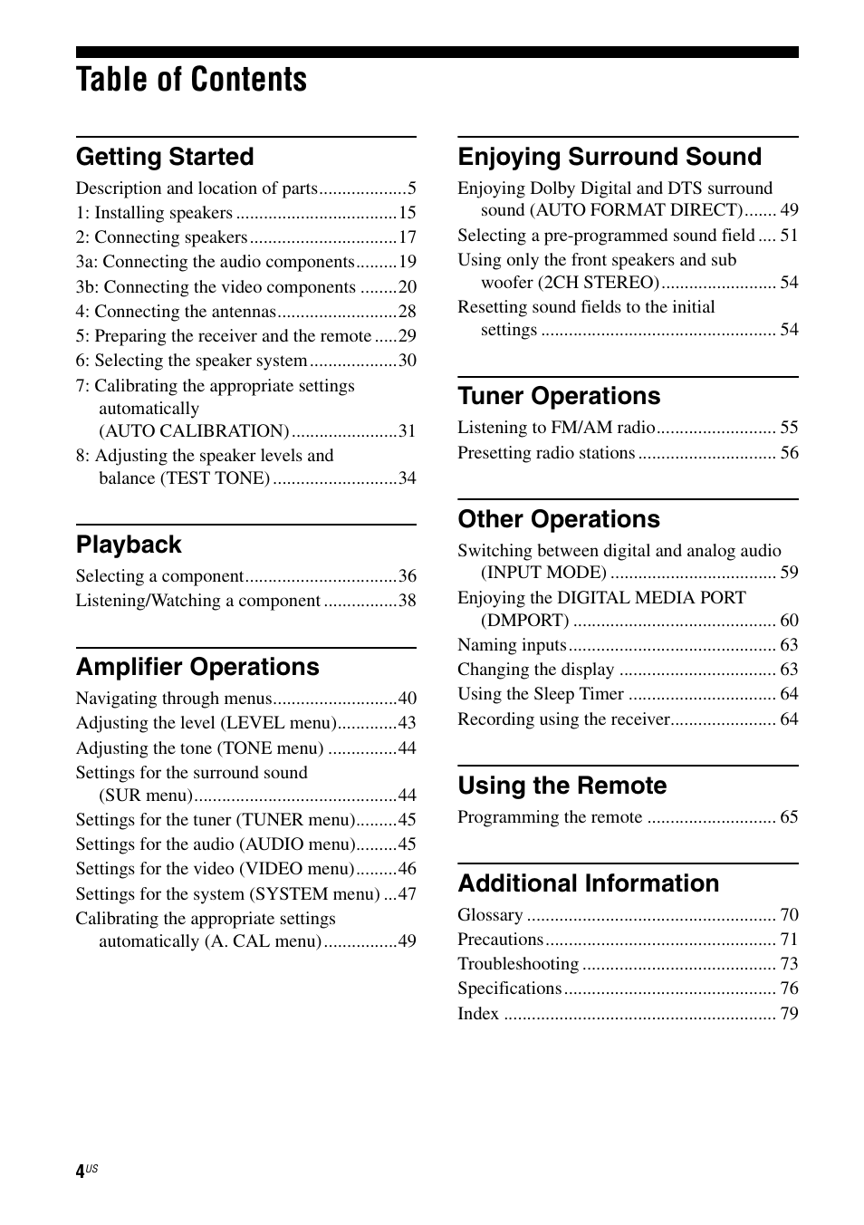Sony HT-DDW990 User Manual | Page 4 / 80