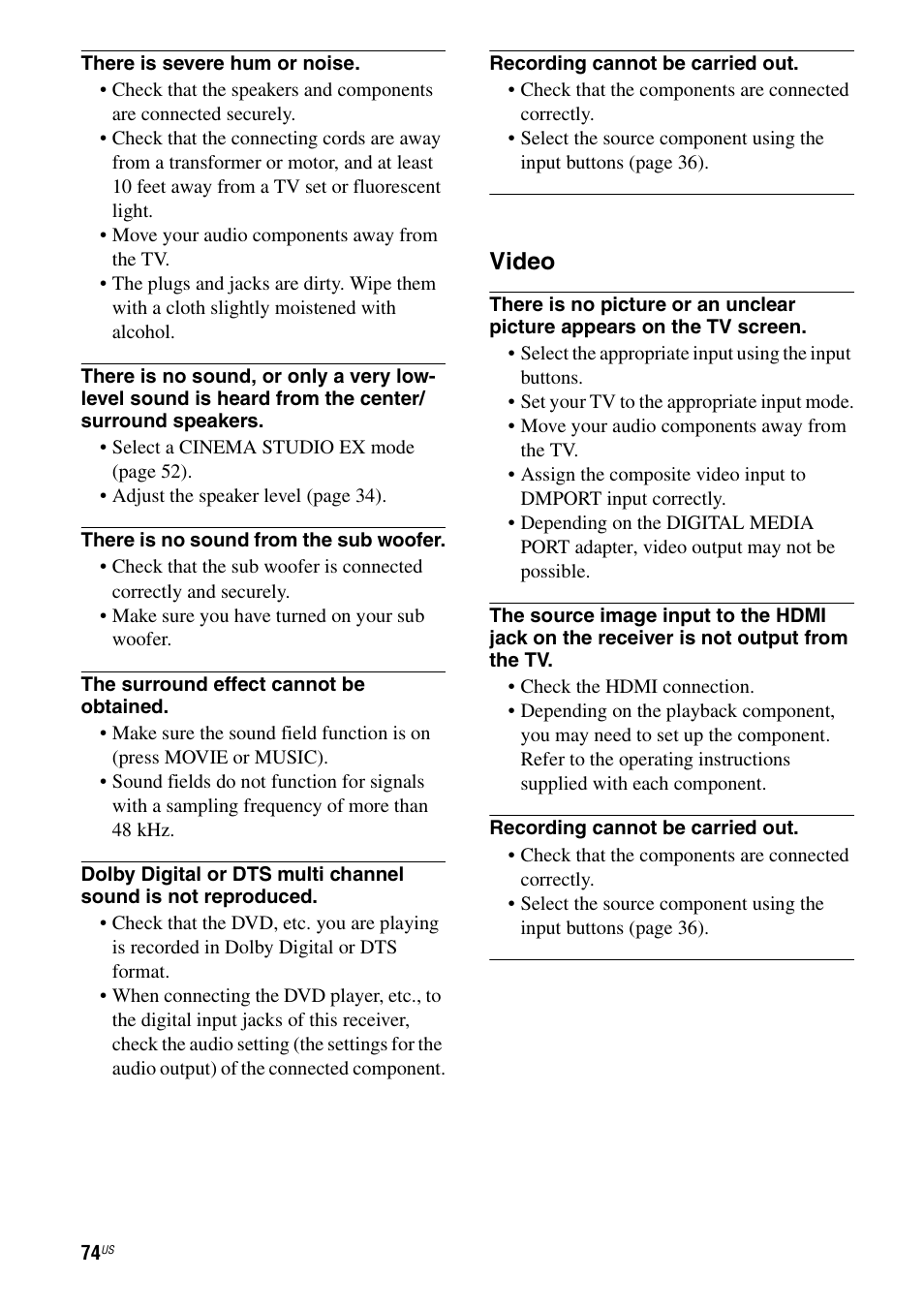 Video | Sony HT-DDW990 User Manual | Page 74 / 80