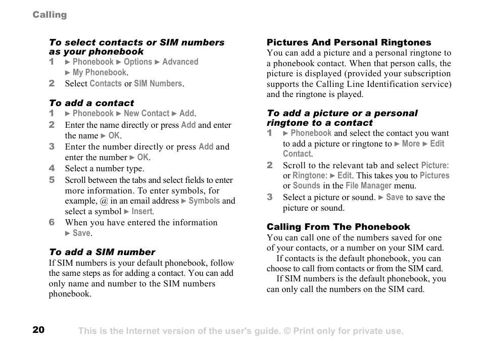 Sony K500 User Manual | Page 20 / 93