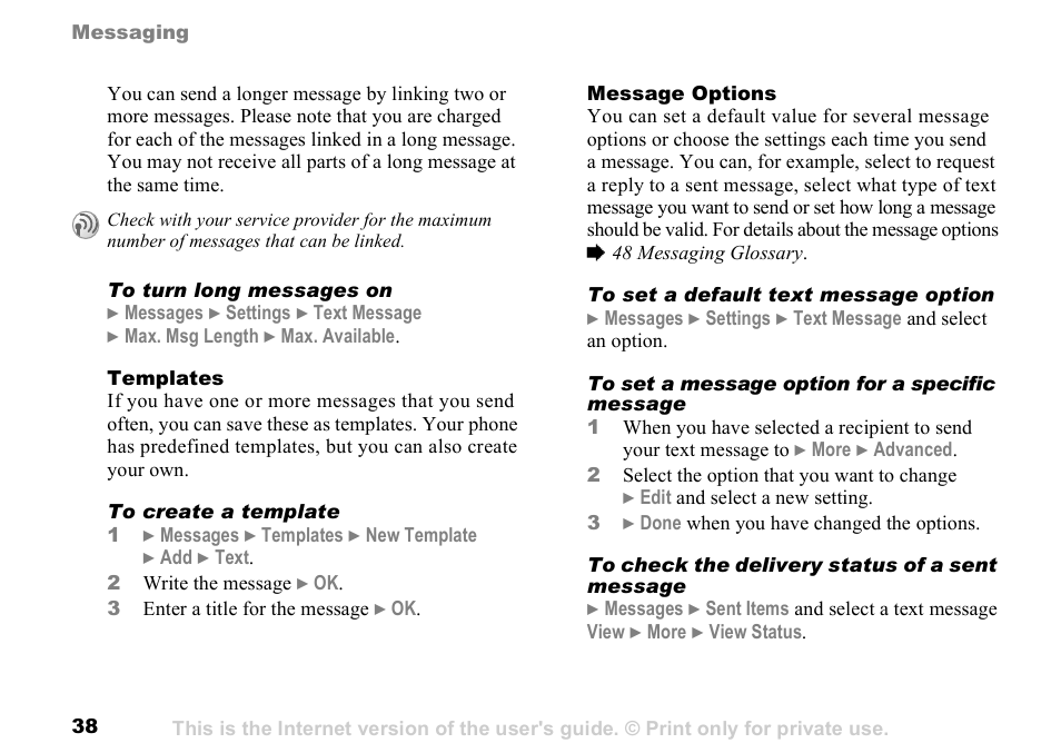 Sony K500 User Manual | Page 38 / 93