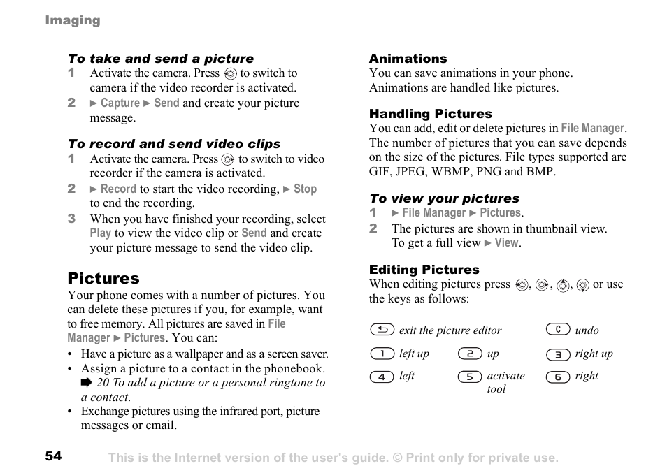 Pictures | Sony K500 User Manual | Page 54 / 93