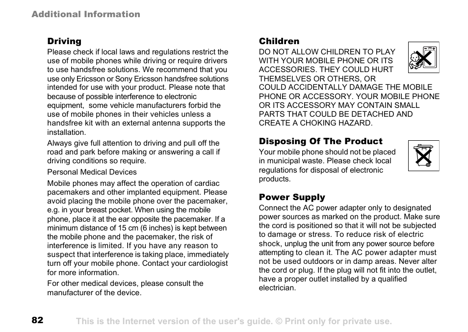 Sony K500 User Manual | Page 82 / 93