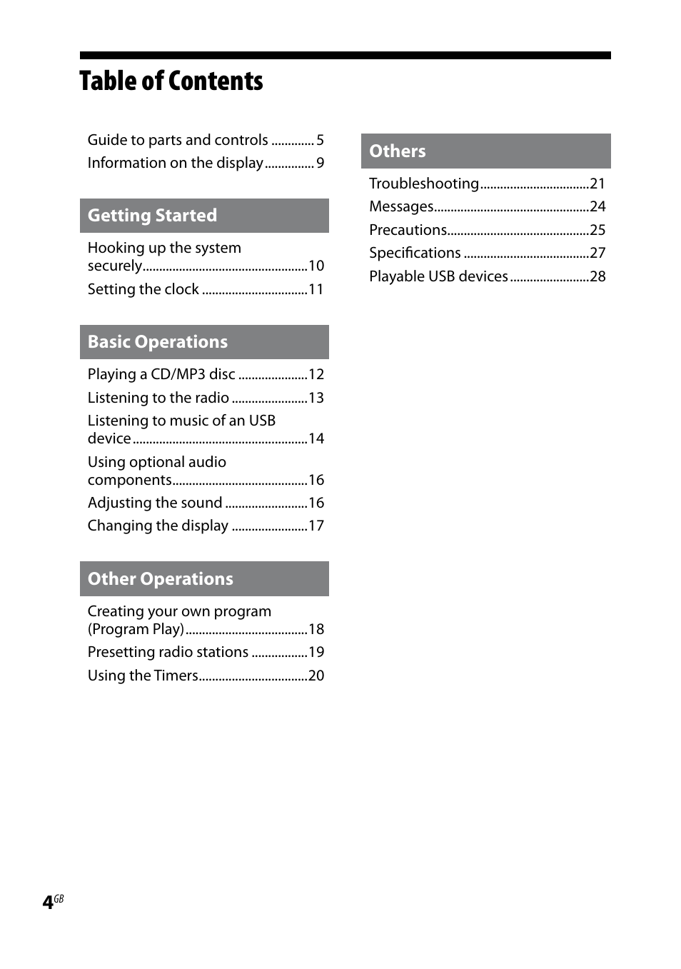 Sony CMT-BX3 User Manual | Page 4 / 32