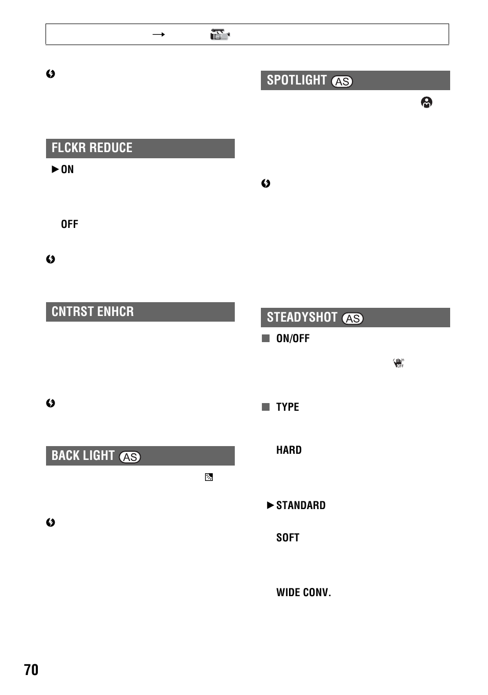 Cntrst enhcr | Sony 4-114-858-12(1) User Manual | Page 70 / 143