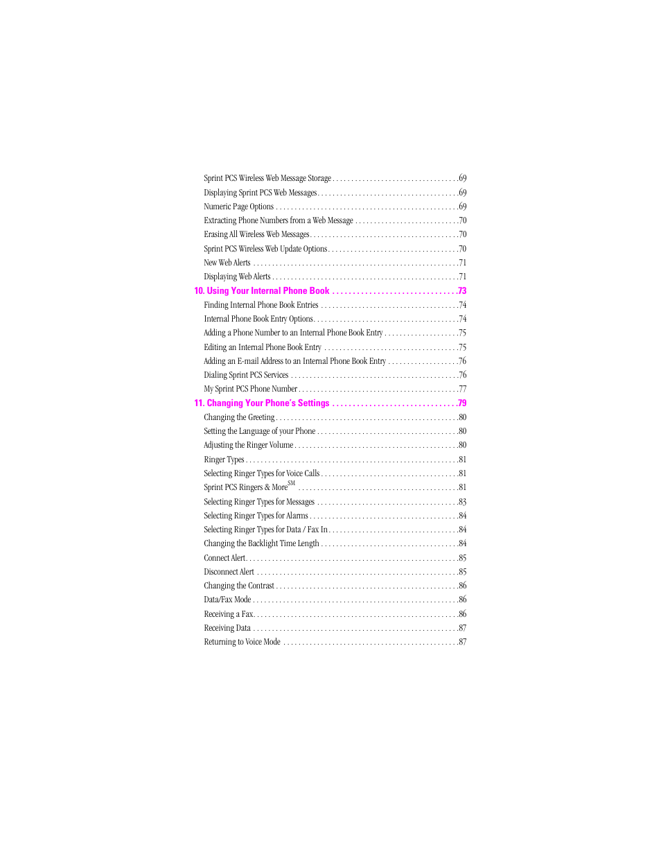 Samsung SPH-A460 User Manual | Page 7 / 159