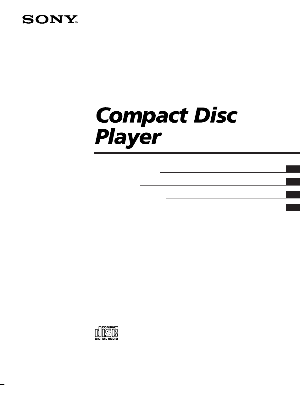 Sony CDP-XA30ES User Manual | 112 pages