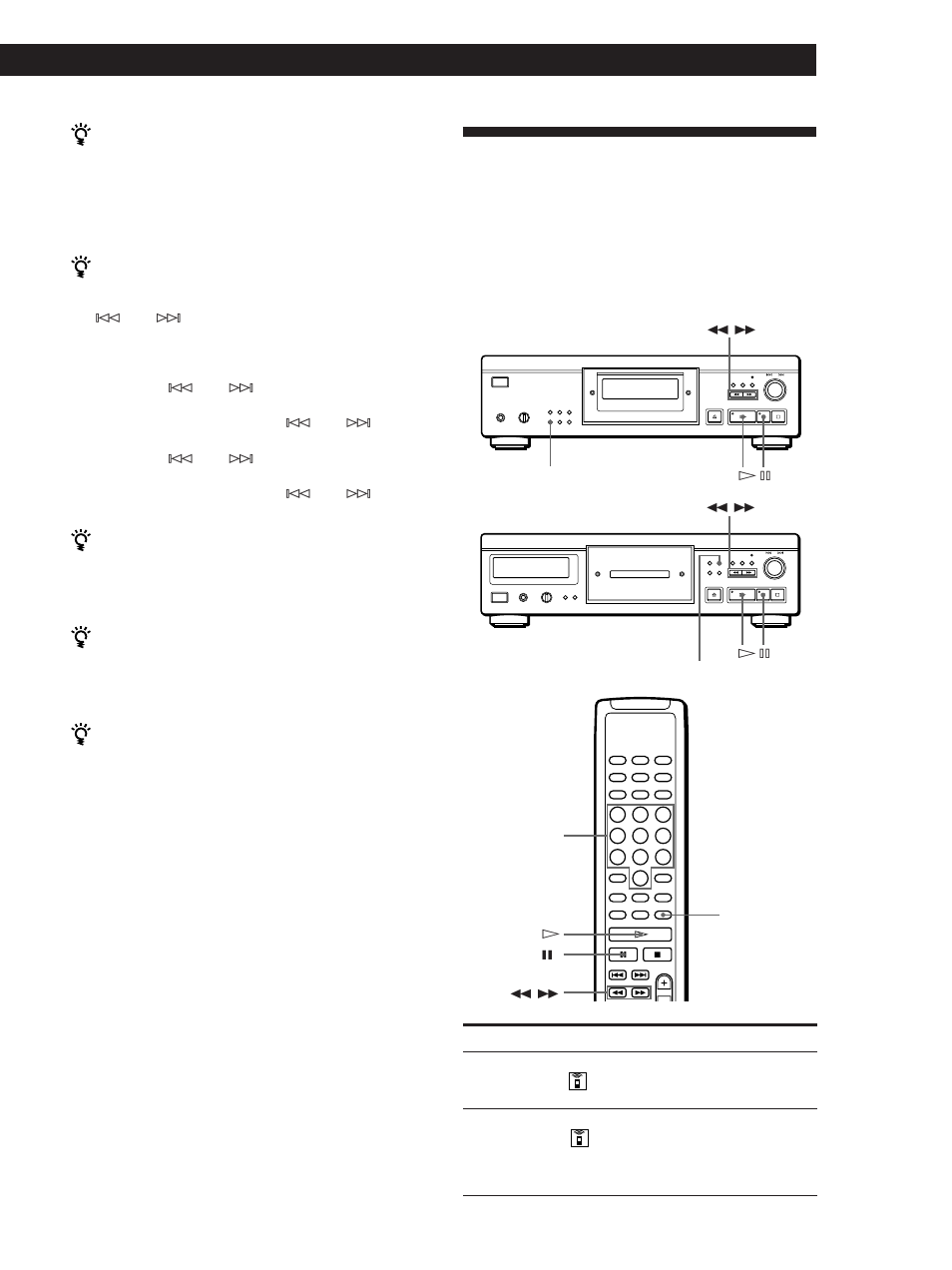 Fondu enchaîné d’entrée et de sortie, Enregistrement de disques compacts | Sony CDP-XA30ES User Manual | Page 47 / 112