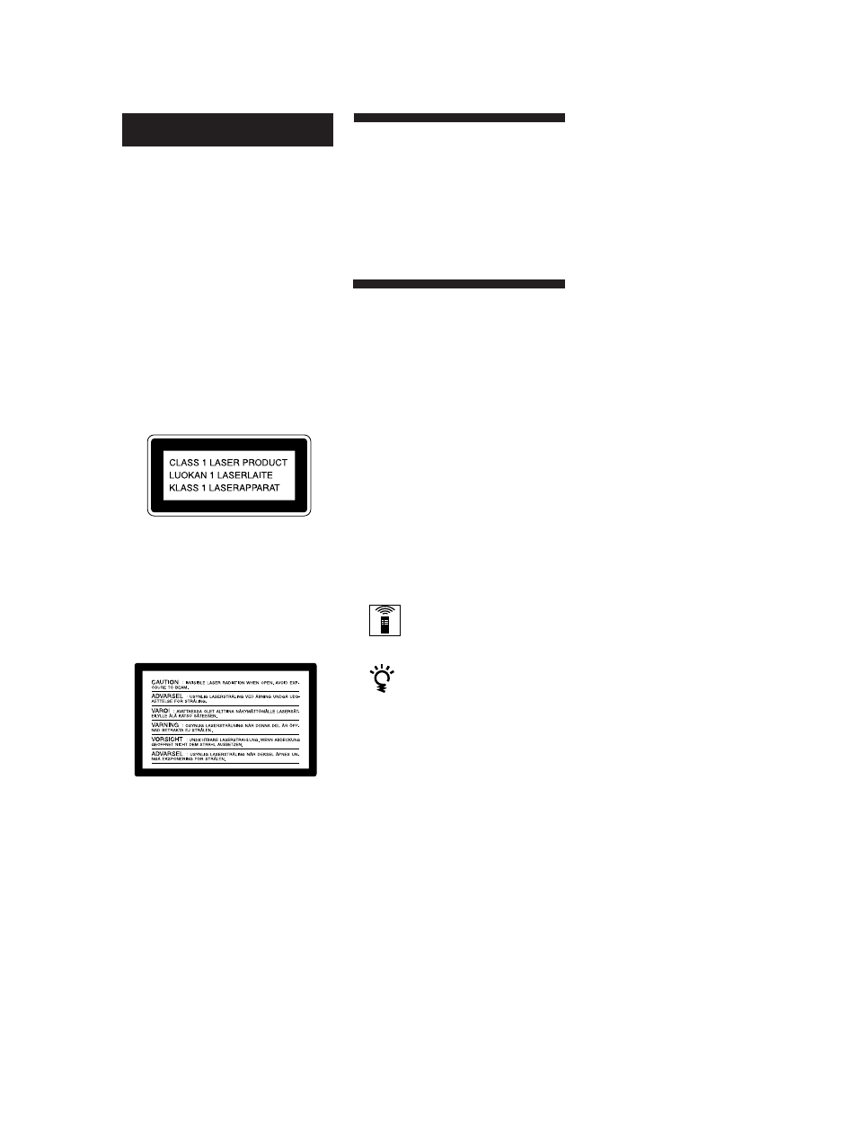 Om bruksanvisningen, Välkommen, Varning | Sony CDP-XA30ES User Manual | Page 86 / 112